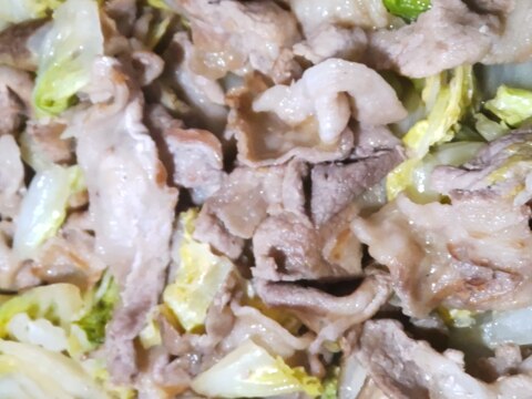 白菜とごぼうと豚こまの炒め煮